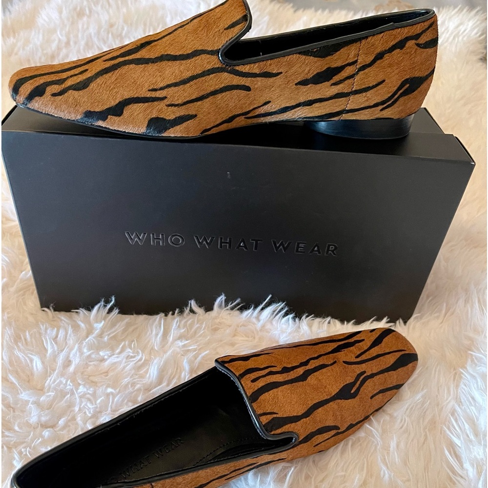 Who What Wear Animal Print with Leather Trim Flats!  Brand New!  NWT